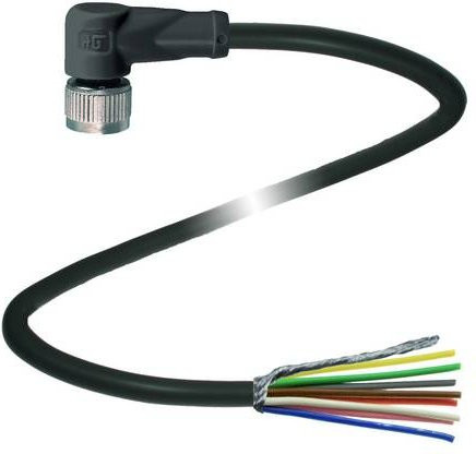 Pepperl+Fuchs Sensor-Aktor-Steckverbinder 240005-100000 konfektioniert, 8 Polzahl, schwarz, Länge: 0,4 m - Bild 1