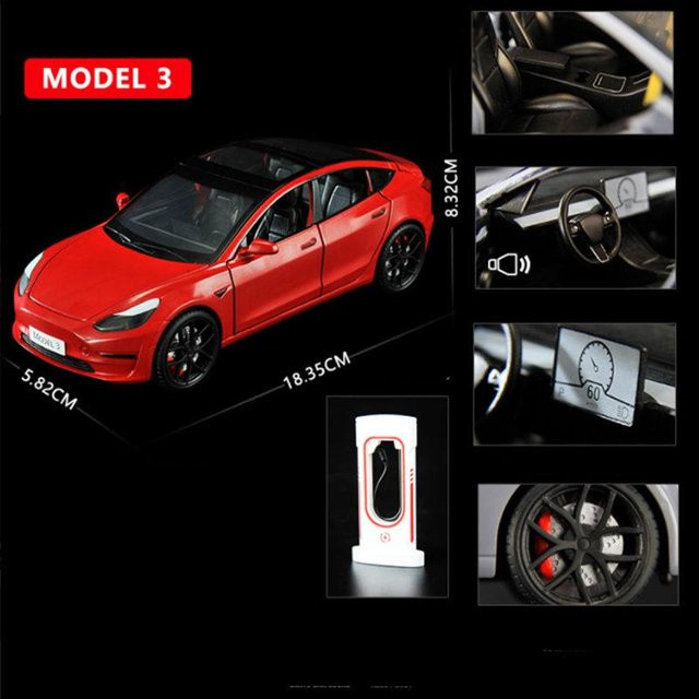 Linyi toy car Modell Y 3 S SUV, Spielzeugfahrzeug, 1:24, Metall, mit Licht und Sound, ab 18 Jahre - Bild 1