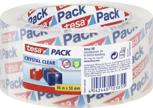tesapack Crystal Clear Paketband von Tesa in Transparent, Breite: 50 mm, Länge: 66 m - Bild 1