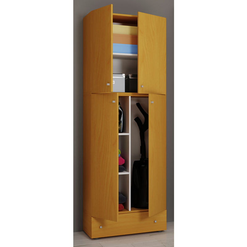 VCM Putzschrank Lona Mehrzweckschrank mit Schubladen und Regalfächern, B/T/H: 70 x 39 x 200 cm, Buche Nachbildung - Bild 2