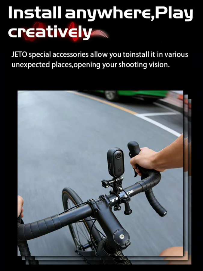 JETO 4K Action-Kamera mit Anti-Shake-Funktion als Mini-Bodycam in Schwarz für POV-Videoaufnahmen beim Angeln, E-Bike oder Motorradfahren - Bild 7