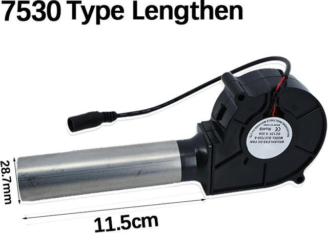XHJ12 BBQ-Gebläse mit einstellbarer Geschwindigkeit und Luftsammler, Schwarz, 220V Gebläsemotor für Grill und Kochwerkzeug - Bild 1
