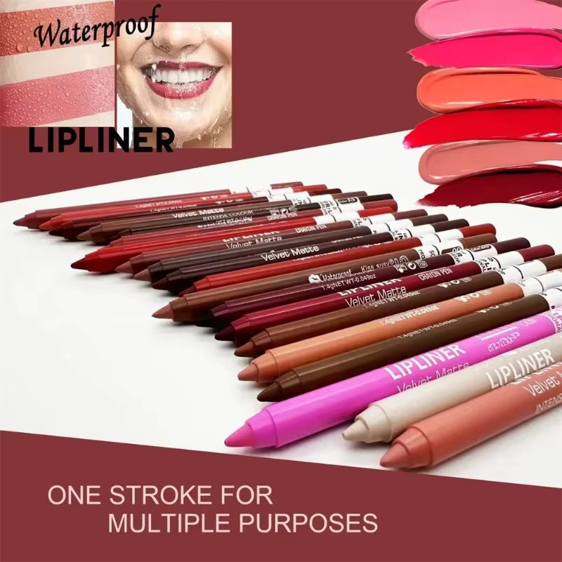 Lipliner-Stift, violett, matt, wasserfest - Bild 5