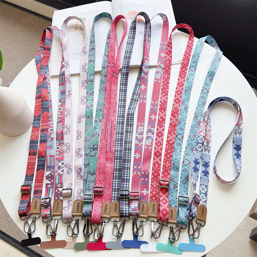 Personalisierter verstellbarer Handyhalter als breites Umhängeband und Crossbody-Schulterriemen in Multicolor - Bild 2