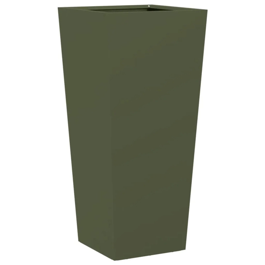 vidaXL Pflanzkübel aus Stahl in Grün, B/T/H: 35 x 35 x 75 cm - Bild 2
