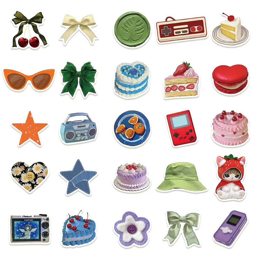 50-teiliges Set niedliche Graffiti- und Tieraufkleber für Kinder in Multicolor von BulingBulingStickers Store - Bild 2