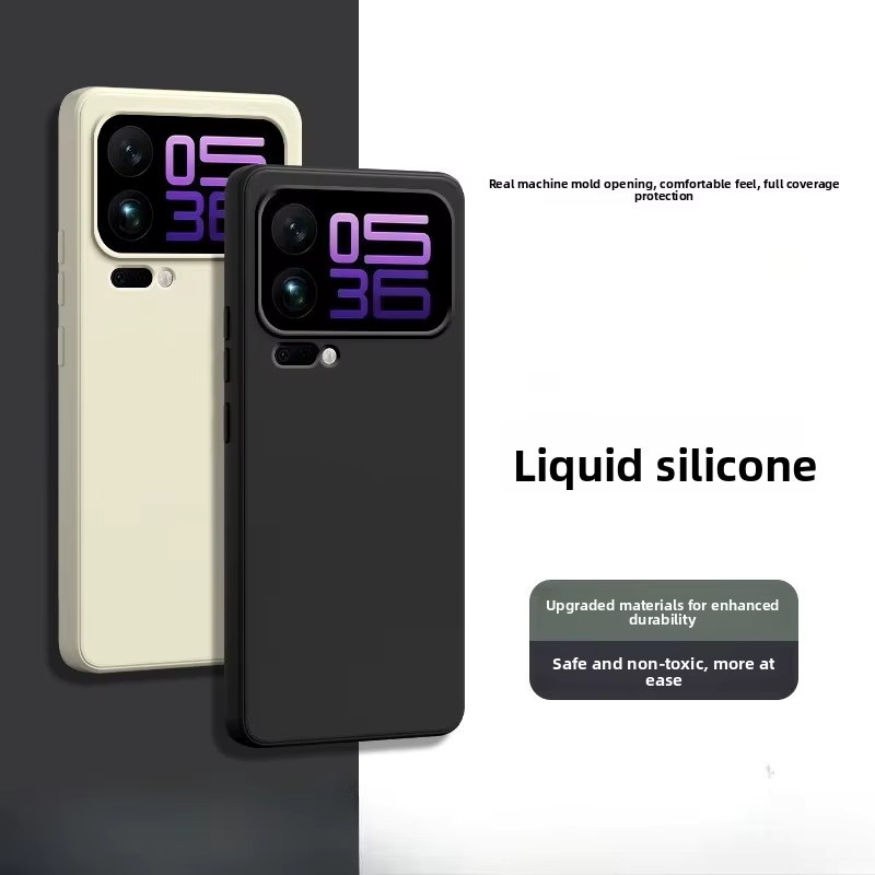 Matte Silikon-Handyhülle für Xiaomi 17 Pro Max in Schwarz, kratzfeste und hautfreundliche Schutzhülle - Bild 2