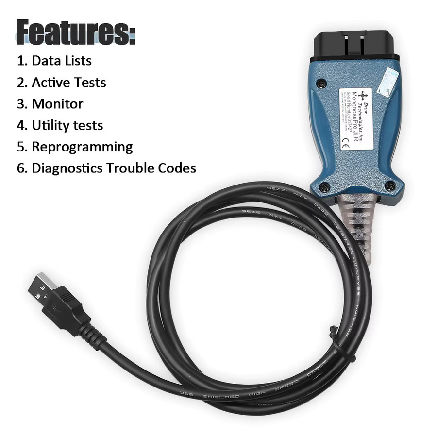 Mongoose SDD Pro V165 OBD2 Diagnosetool für Land Rover und Jaguar (2005-2017) J2534 Schnittstelle - Bild 2