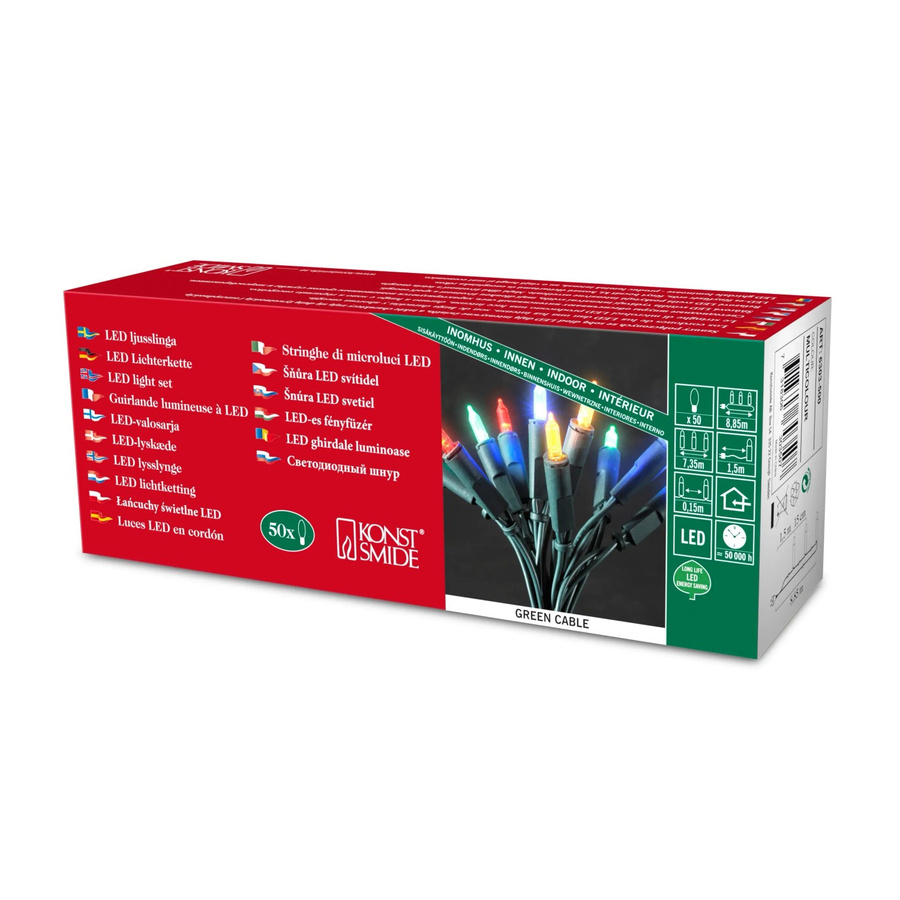 Konstsmide LED-Mini-Lichterkette mit 50 bunten LEDs für Weihnachten - Bild 2