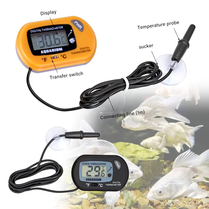 JIECARE Digitales Aquarium-Thermometer mit LCD-Anzeige in Weiß - Bild 2