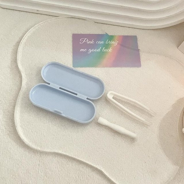 HELTFARM Kontaktlinsen-Etui-Set, Unisex, Augenpflege-Set mit Pinzette und Saugstab - Bild 1
