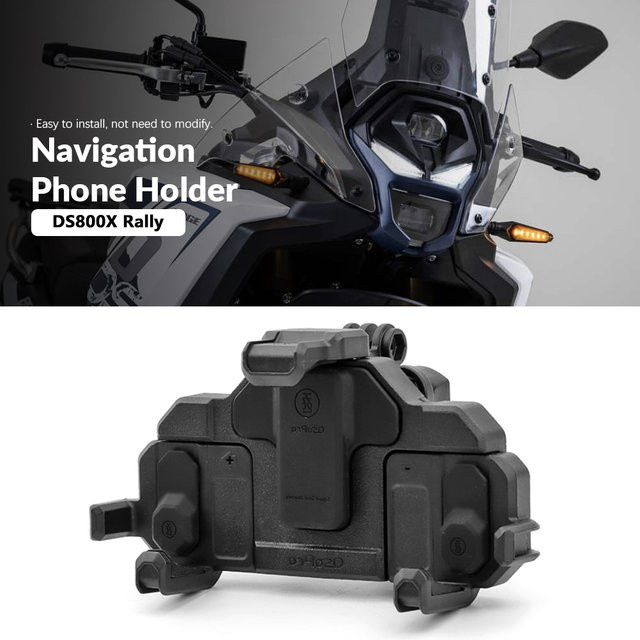 MODIT-HC GPS Navigation und Handy Halterung mit Stoßdämpfung für Voge DS800X Rally, Schwarz - Bild 1