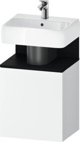Duravit Waschtischunterschrank Qatego Wandmontage, Farbe Schwarz/Weiß matt, B/T/H: 44 x 35 x 64,5 cm - Bild 1