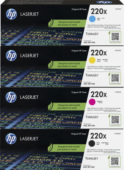 HP 220X LaserJet Toner Multipack für HP Color LaserJet Pro 4302, Mehrfarbig - Bild 1