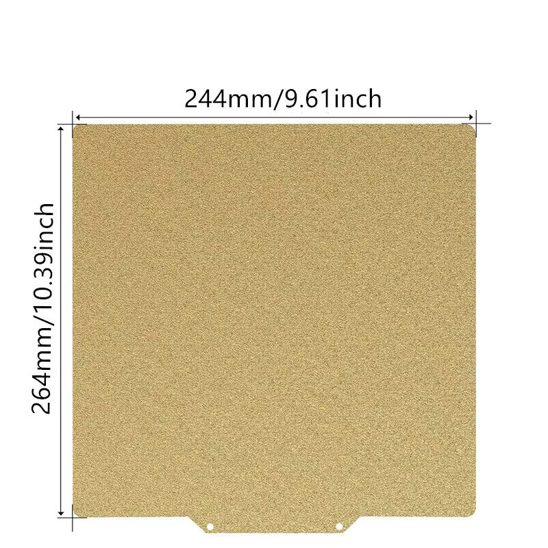 Snapmaker PEI Federstahlblech Druckplatte für A250/A350, doppelseitig strukturiert, magnetisch und flexibel, Farbe: Gold - Bild 3