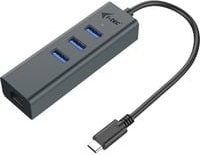i-tec USB-C Metal Hub mit 3 Ports und Gigabit Ethernet in Anthrazit/Grau - Bild 1