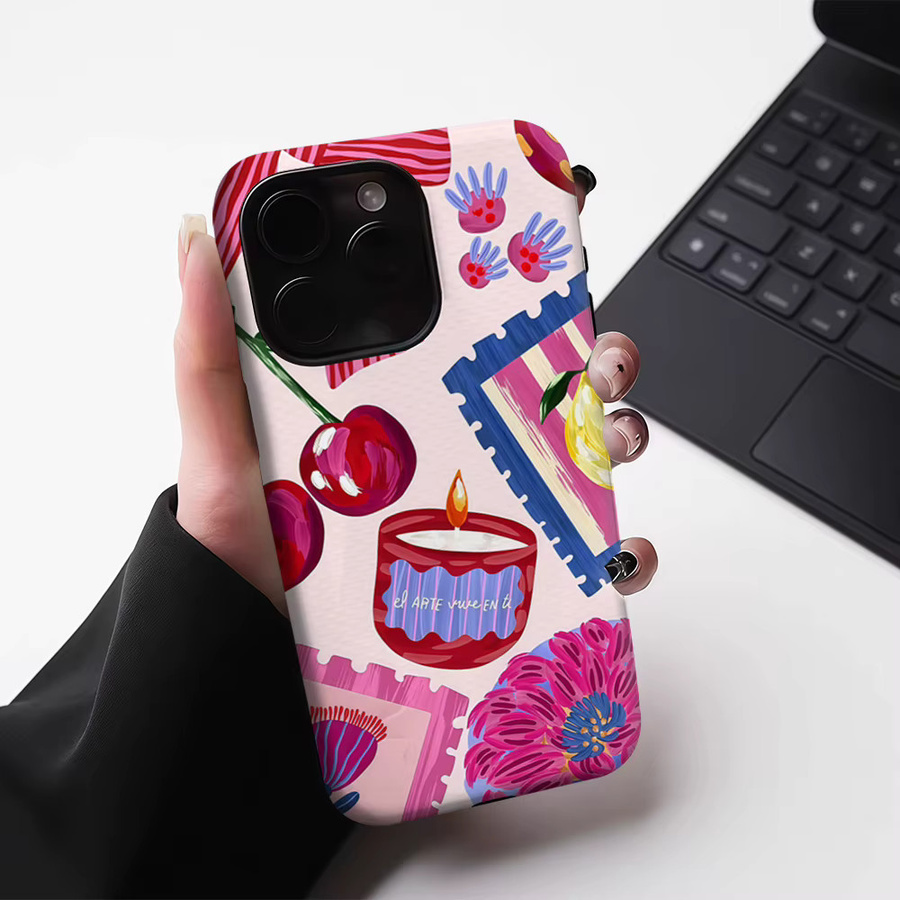 Potdemiel Pink WorldPhone Schutzhülle für iPhone 17 16 15 14 13 Pro Max Plus mit Magnet und robuster Doppel-Schicht-Konstruktion - Bild 4