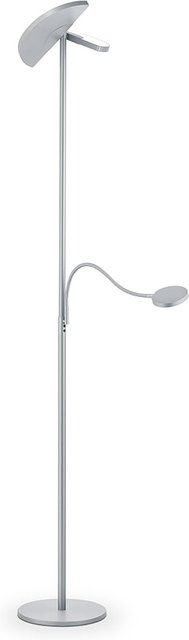 Knapstein Talea-L LED-Deckenfluter mit Leselicht in Nickel matt, dimmbar mit Tunable White (1800K - 4000K) - Bild 1
