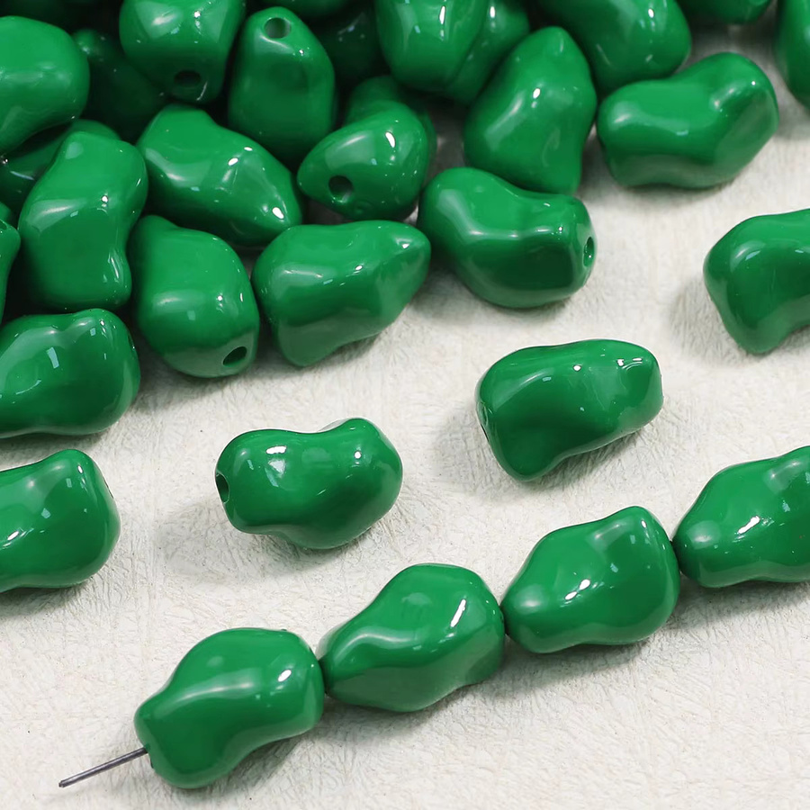 JHNBY Acryl-Chips, Dunkelgrün, Unisex, 20 x 13 mm - Bild 5