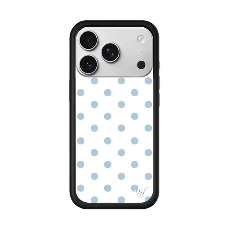 Potdemiel Handyhülle Wildflower Stripes Polka Dot mit niedlichen Cartoon Welpen Hasen und Kätzchen für iPhone 11 12 13 14 15 16 17 Pro Max Plus in Multicolour - Bild 2