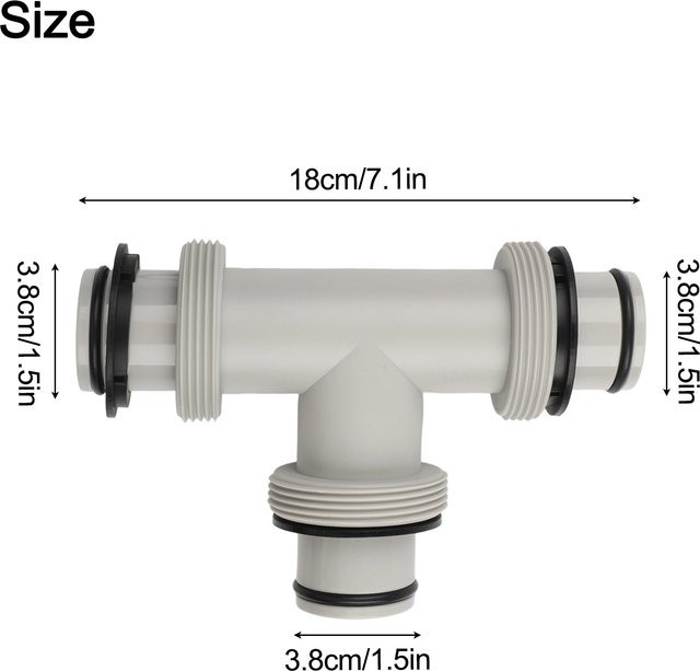 Intex Adapter für Poolpumpen und Schläuche mit Gummi-O-Ringen in Weiß - Bild 1