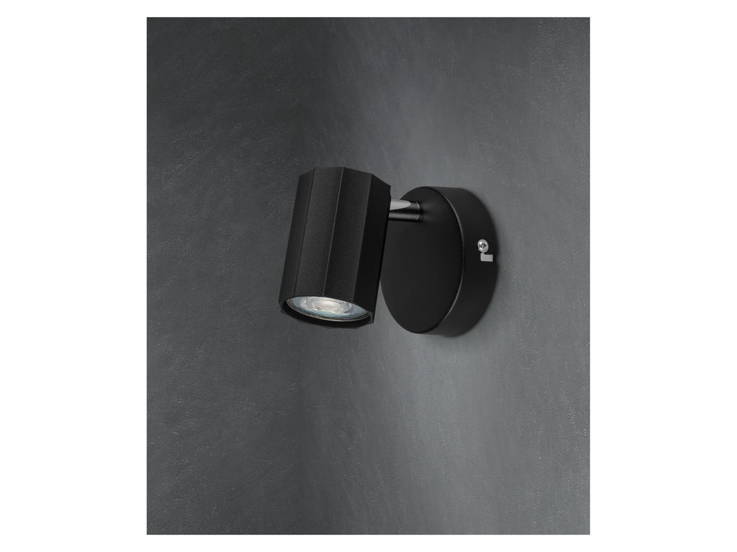 LIVARNO HOME Wand- und Deckenleuchte als neigbarer und schwenkbarer LED-Spot in Schwarz mit modernem Design und GU10-Fassung - Bild 2