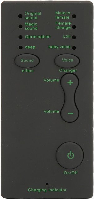 Tragbarer Mini Telefon-Stimmverzerrer von mfySpace mit 7 Soundeffekten in Schwarz für Gaming und Streaming - Bild 1