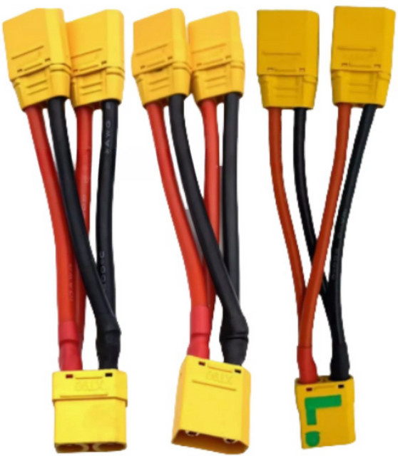 Ames XT90 Stecker und Verbinder mit 10AWG Silikonkabel in Gelb für Drohnen und Flugzeugmodelle - Bild 1