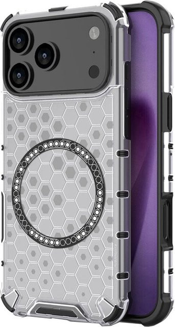Techsuit MagSafe Hülle für Apple iPhone 17 Pro Max mit HoneyComb Shield in Weiß - Bild 1