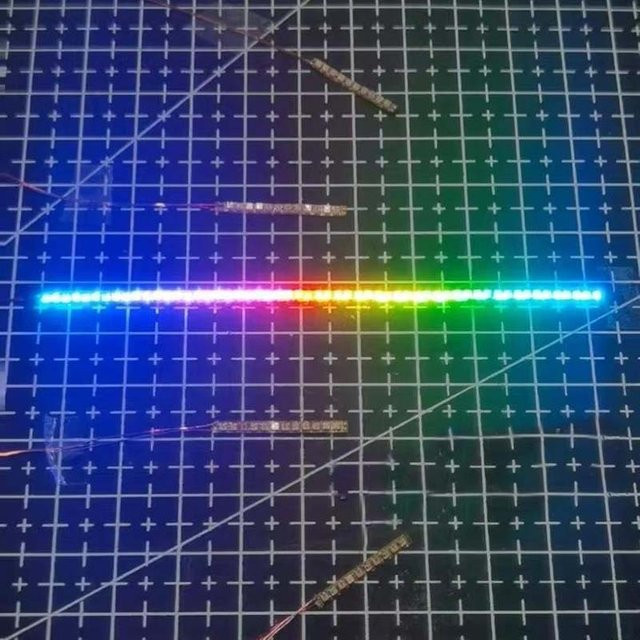 YUENHOANG WS2812 1010 ultrafeiner flexibler Lichtstreifen, Bunt / Mehrfarbig, 1 Stück - Bild 1