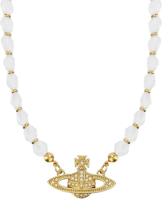 Vivienne Westwood Mesaline Choker-Halskette, Messing, Gold, Kristall, Damen - Bild 1