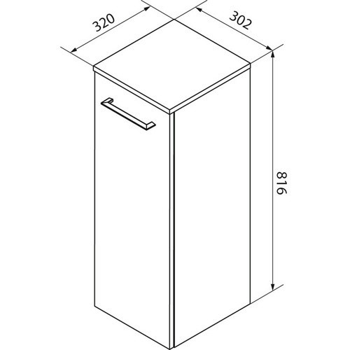 Fackelmann Bad-Hängeschrank b.perfekt in Asteiche, braun, B/T/H: 30,5 x 32,0 x 81,0 cm - Bild 2