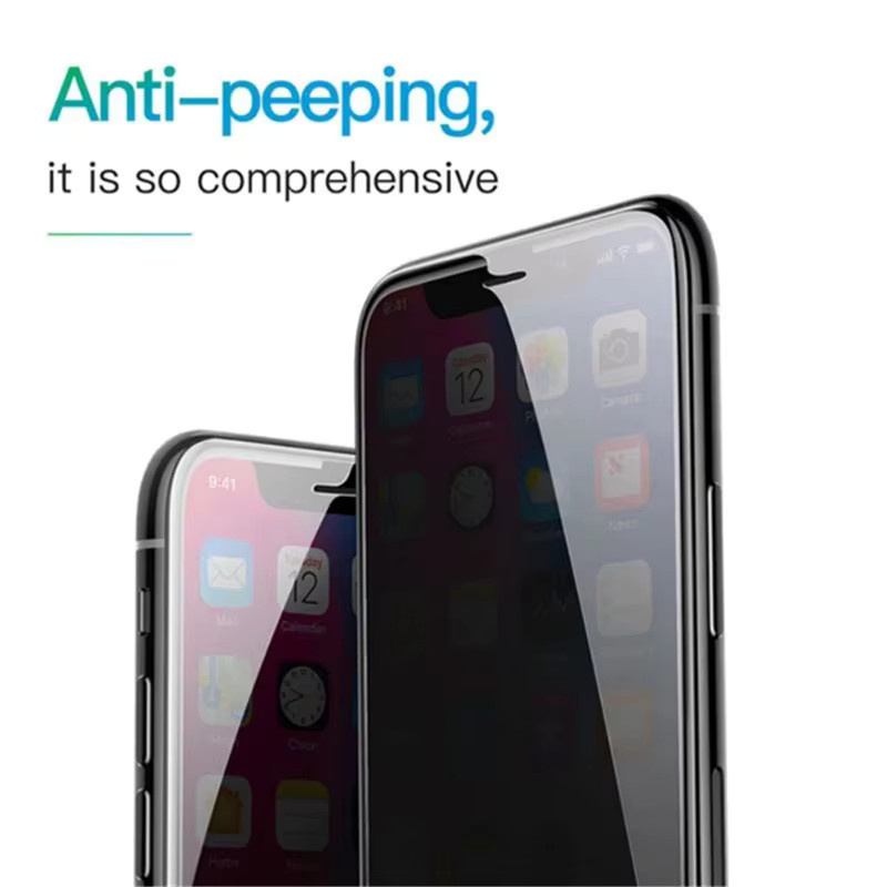 2er-Set OLPAY Anti-Spy Displayschutzfolie aus gehärtetem Glas für iPhone 17 Air 16 15 14 13 12 11 Pro Max Plus Mini, transparent - Bild 2