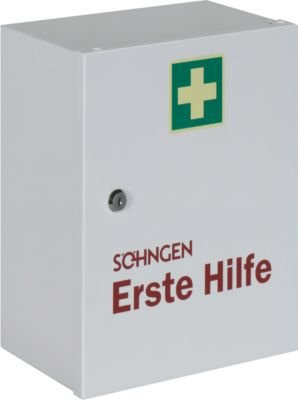 Verbandschrank Heidelberg aus Stahlblech mit Sicherheitsschloss in Weiß, B/T/H: 36,2 x 14,0 x 30,2 cm - Bild 1