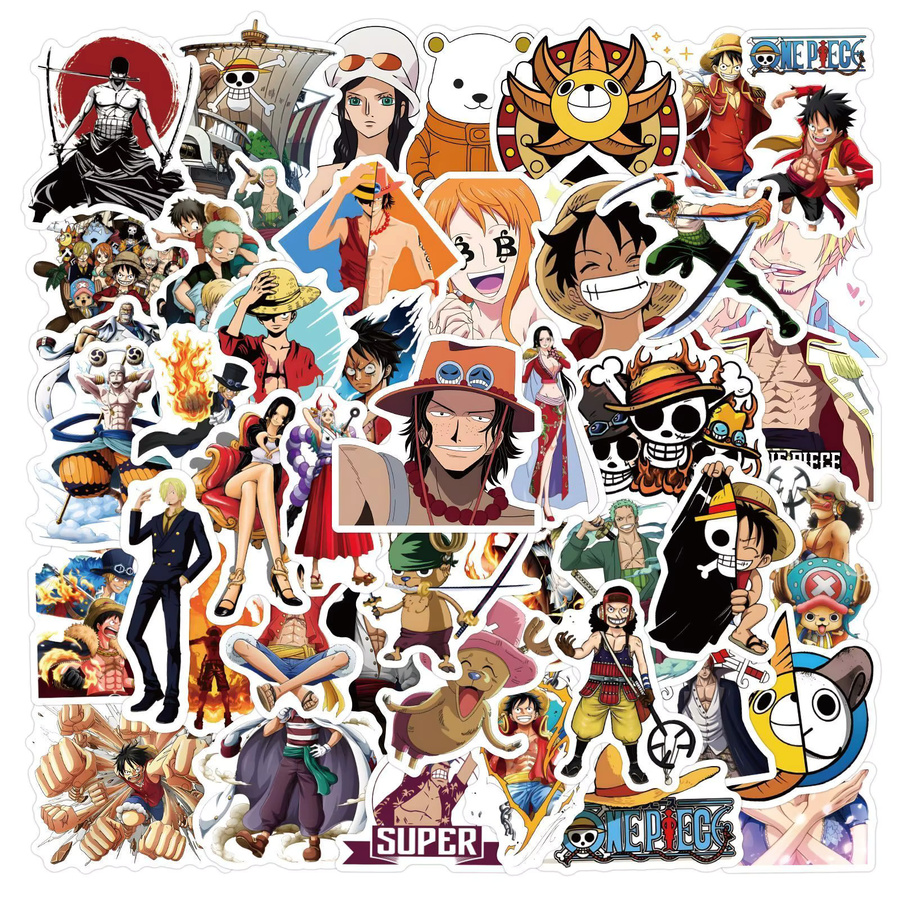 Bandai One Piece Anime-Aufkleber, 100-teiliges Set, Bunt / Mehrfarbig - Bild 2