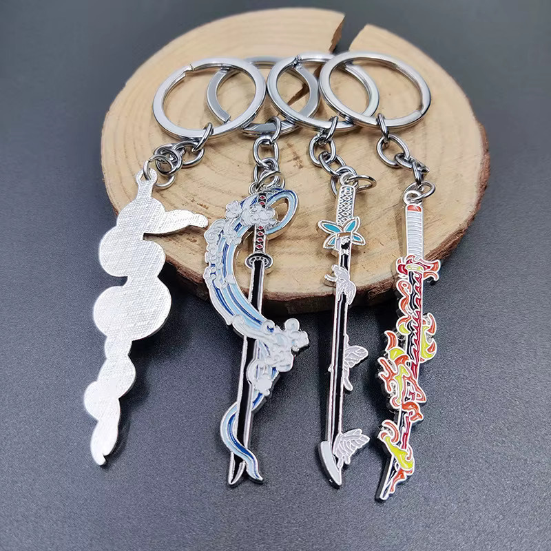 Schlüsselanhänger Metall, Samurai-Schwert, Japanischer Anime, Unisex - Bild 2