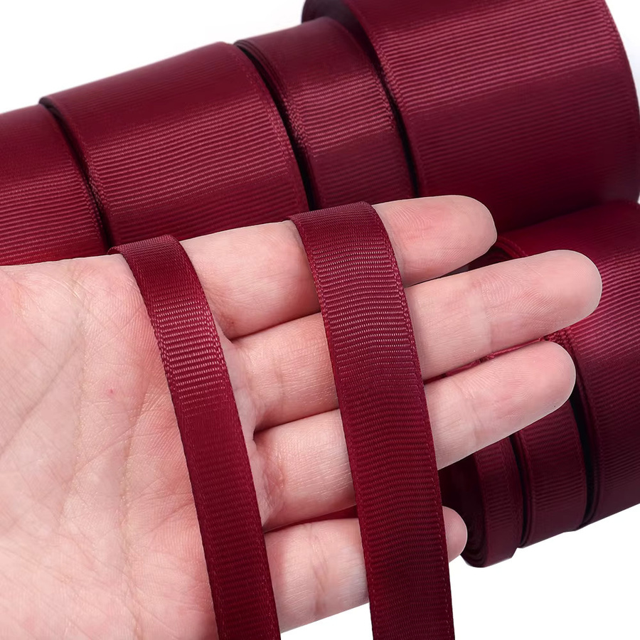 Ripsband aus Satin in Rot für Hochzeit, Weihnachten und DIY-Dekoration, 10 Yards pro Rolle - Bild 3