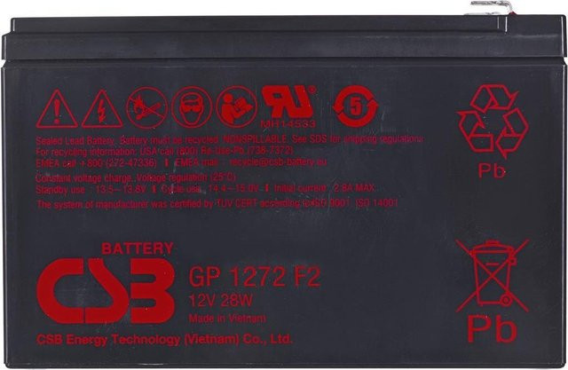 CSB GP 1272 F2 Bleiakku 12V 7,2Ah Schwarz - Bild 1