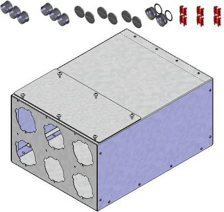 Helios Ventilator-Verteiler 3846 Connector in Silber - Bild 1