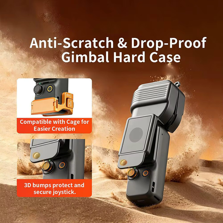 DJI Osmo Pocket 4 Flip-Cover Gimbal-Schutzhülle in Schwarz, kratzfeste PC-Hülle mit Vollschutz für Objektiv und Bildschirm - Bild 3