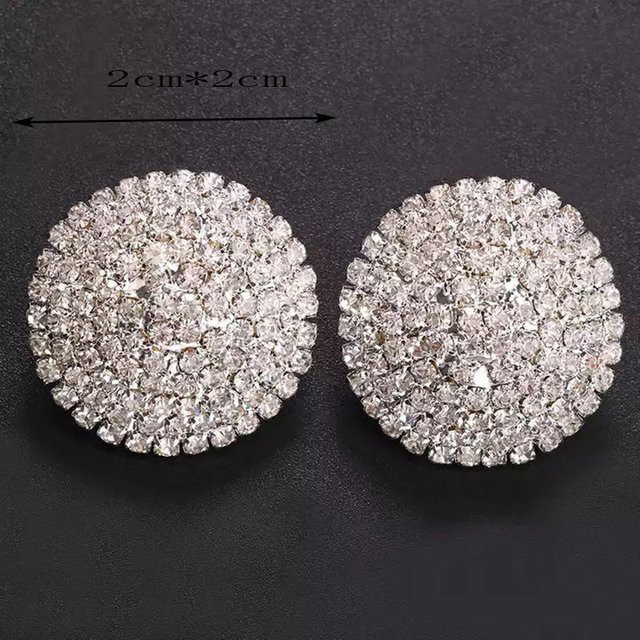 JIOFREE Clip Ohrringe, Kristall, Gold, Silber Farbe, Damen - Bild 1