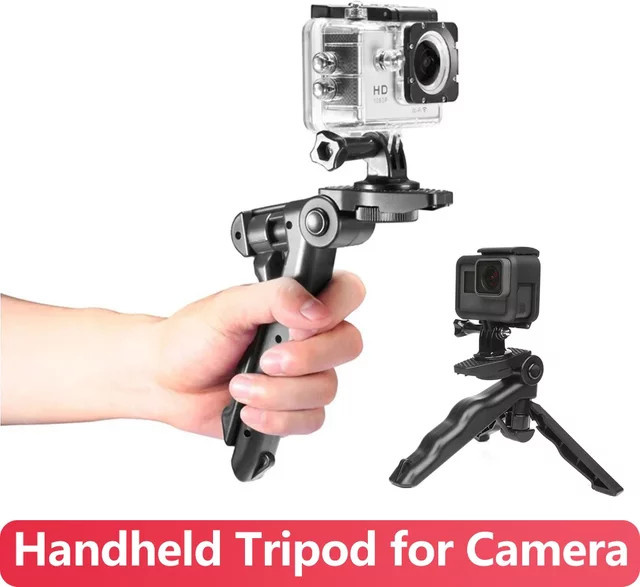 EXSKOF Desktop Stativ und Handheld Halter für Action Cameras in Schwarz - Bild 1