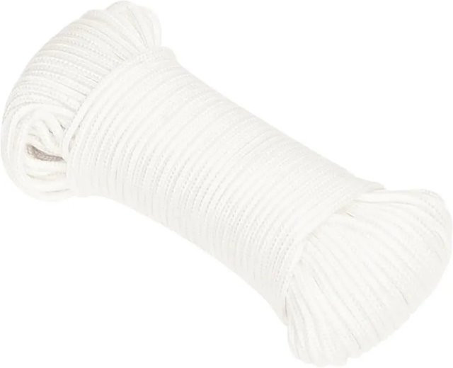 vidaXL Bootsseil aus Polypropylen in Weiß, Durchmesser: 3 mm, Länge: 50 m - Bild 1