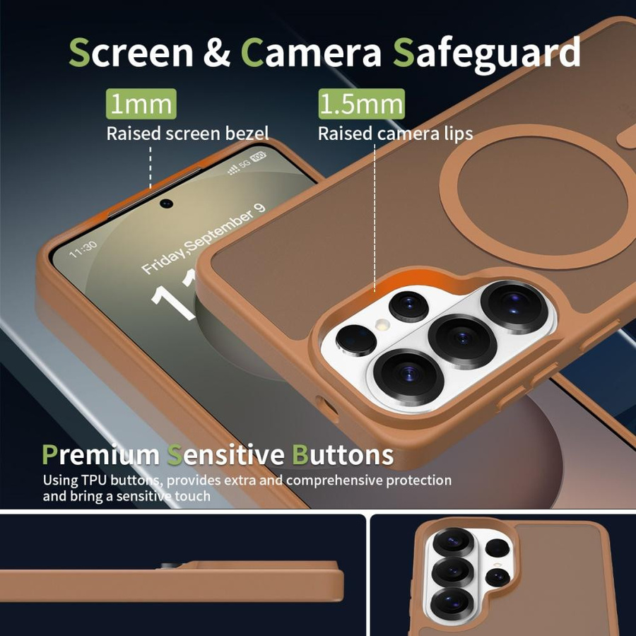 Matte Armor Magnetische Schutzhülle für Samsung Galaxy S26 S2 Ultra S24 Plus S23 FE S22 A16 A37 A36 A7 A17 A6 - Bild 1