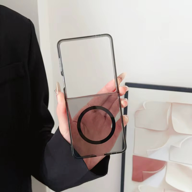 Transparente MagSafe Schutzhülle mit magnetischer Autohalterung für Samsung Galaxy Z Flip 8, Z Flip 7 und Z Flip 6, stoßfeste Hartschale mit mattem Handgefühl - Bild 2