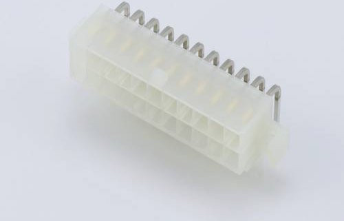 Molex Einbau-Buchsenleiste Standard in Weiß mit Goldkontakten, 22 Polzahl - Bild 1
