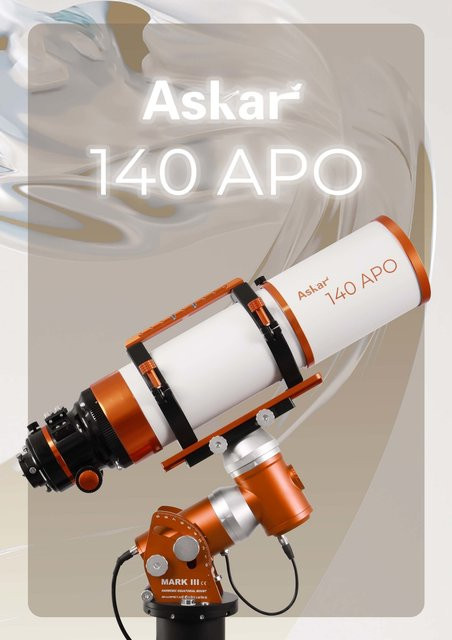 Askar 140APO f/7 Astro-Teleskop OTA mit 980mm Brennweite in Weiß - Bild 1