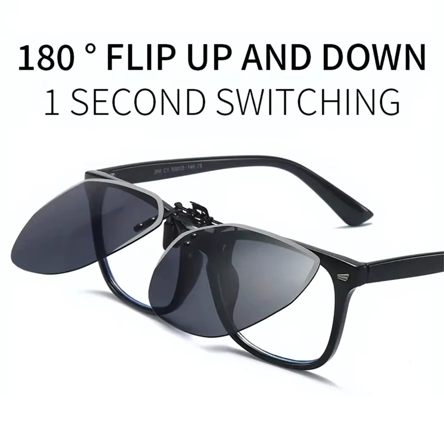 VIVIBEE Sonnenbrille Clip-on, polarisiert, schwarz, unisex - Bild 2