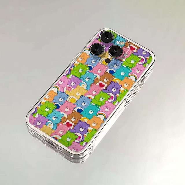 C-Care B-Bären Handyhülle aus transparentem Silikon für iPhone 16, 15, 14, 13, 12, 11, XR, XS, X, 7, 8, SE, Mini, Pro, Max - Bild 1