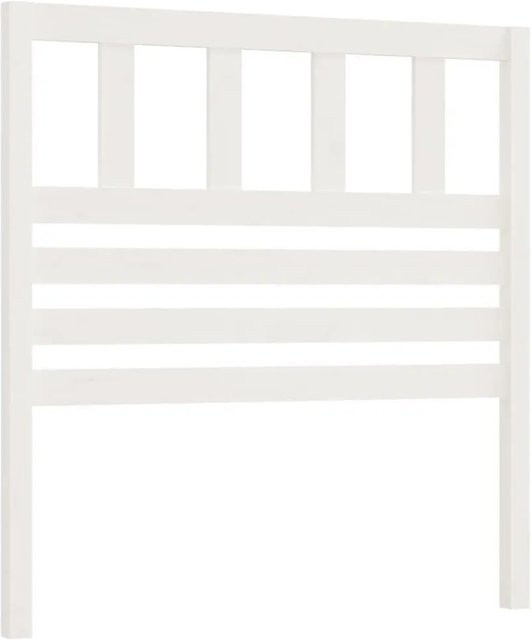 vidaXL Kopfteil aus Kiefer-Massivholz in Weiß, rustikales Design, B/T/H: 81 x 4 x 100 cm - Bild 1